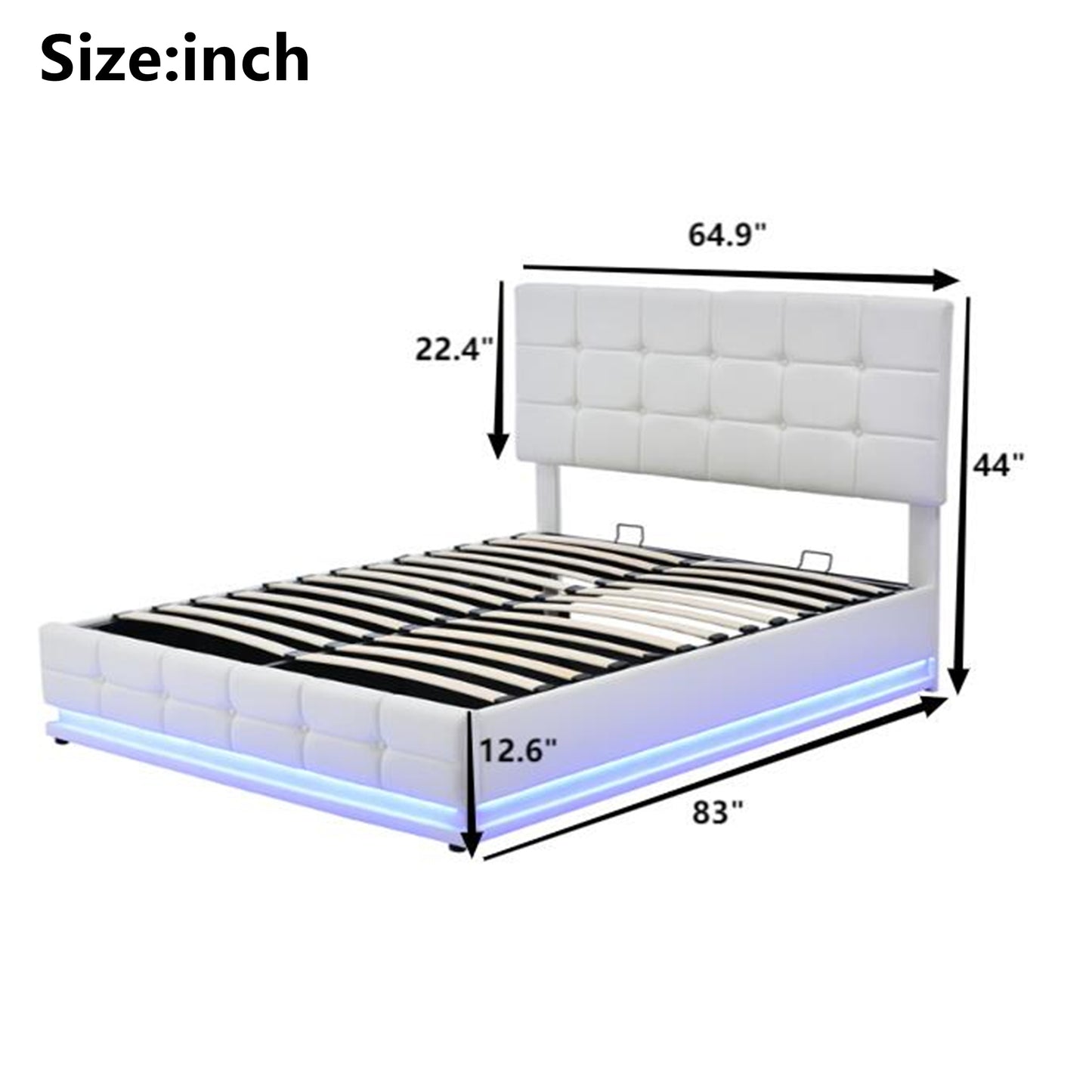 Derek Queen Bed (white)