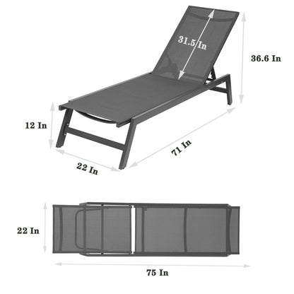 Nova Outdoor 4 Piece Chaise Lounge Chairs (gray)