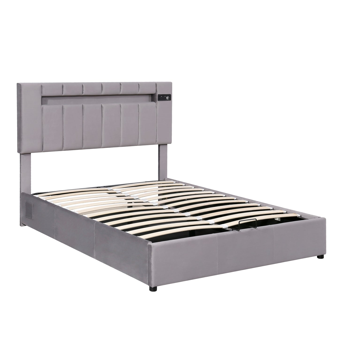 Esme Full Bed (velvet gray)