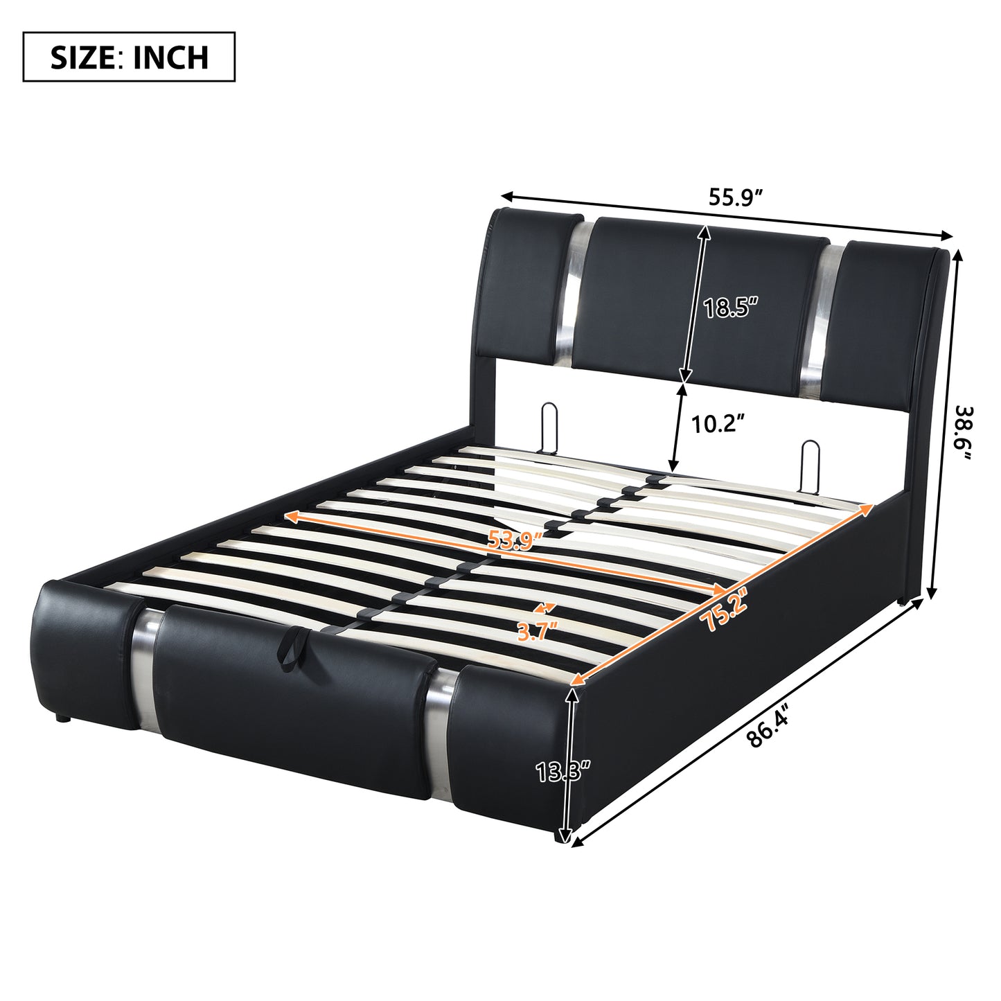 Stripe Full Bed (black)