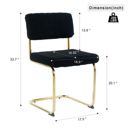 Modern Luxury Dining Chair Set of 2 (black)