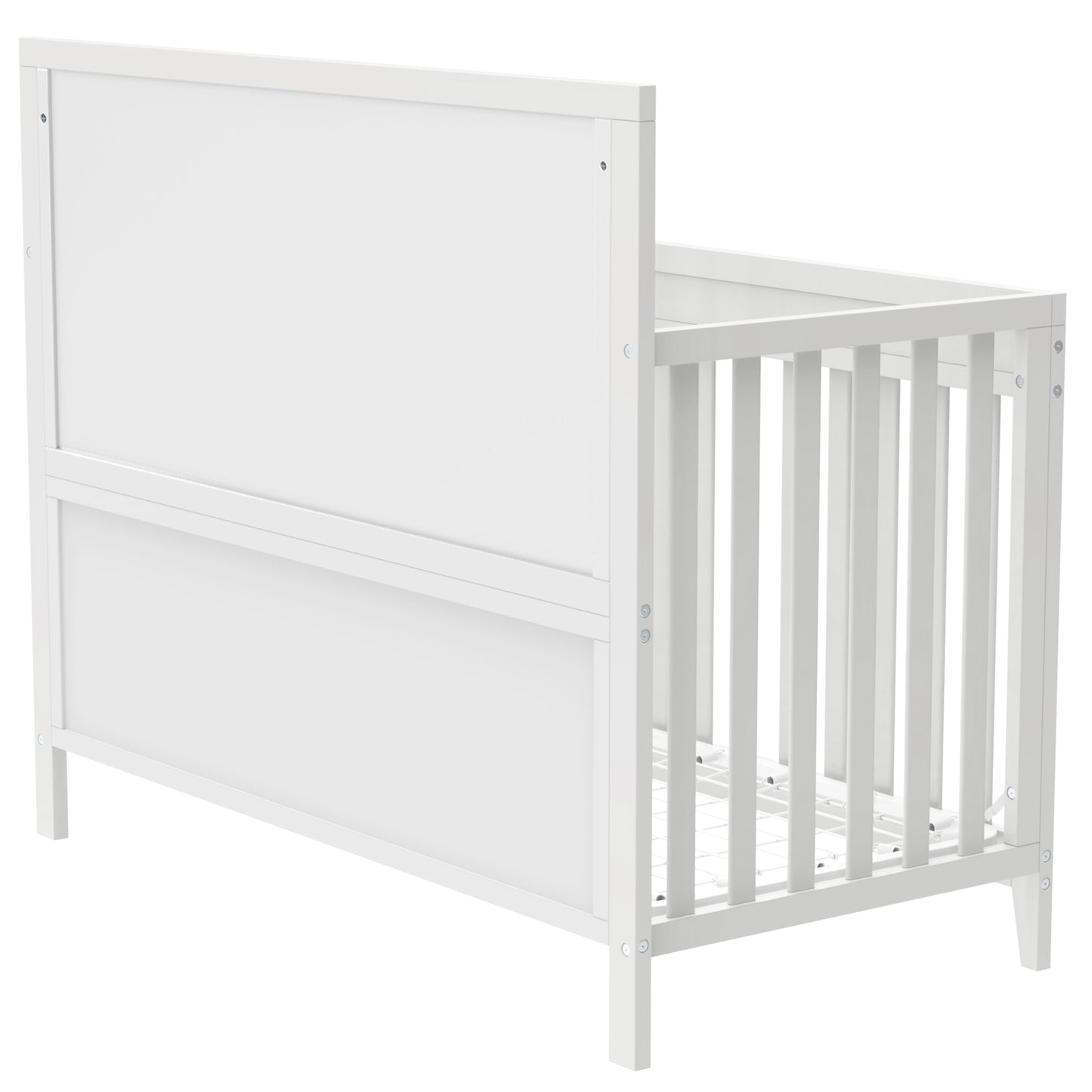 White Line Bear Crib