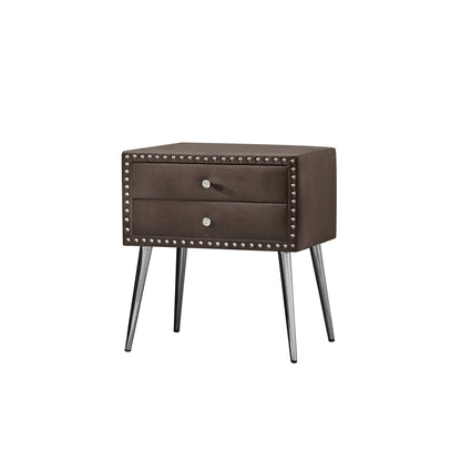 X Velvet Night Stand (brown)