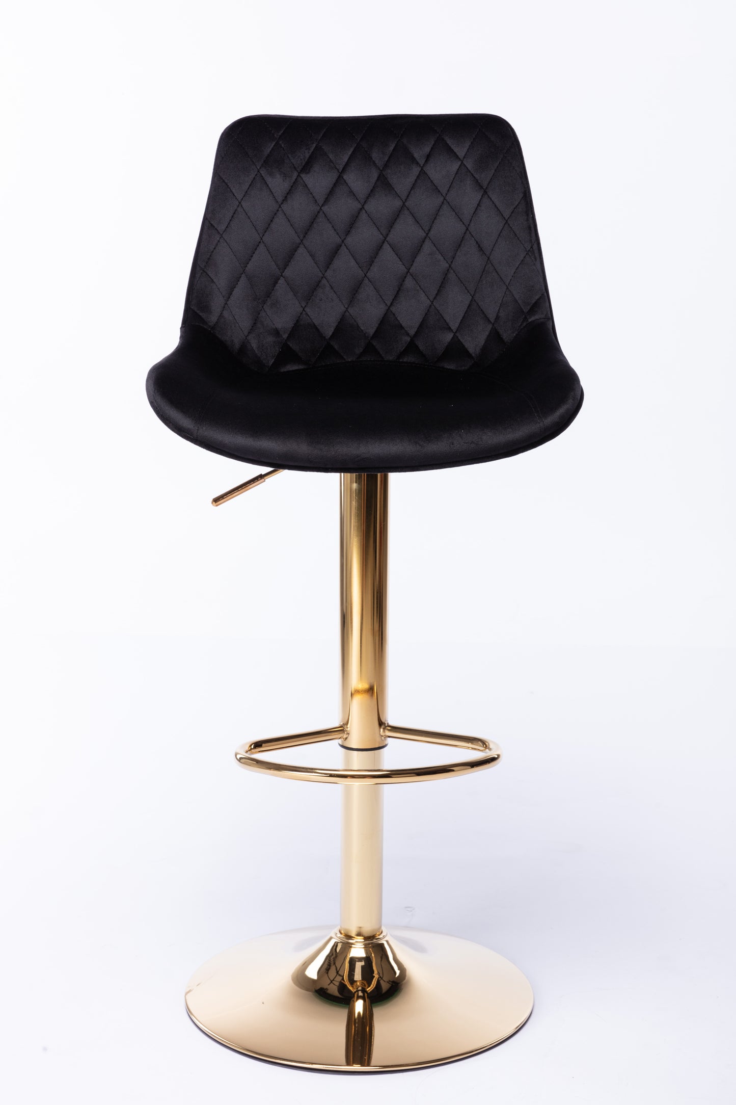 Diamond Adjustable Bar Stool Set of 2 (black/gold)