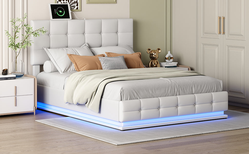 Derek Queen Bed (white)