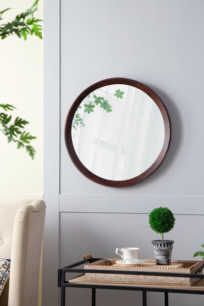 Mango Dark Brown Wood Wall Mirror