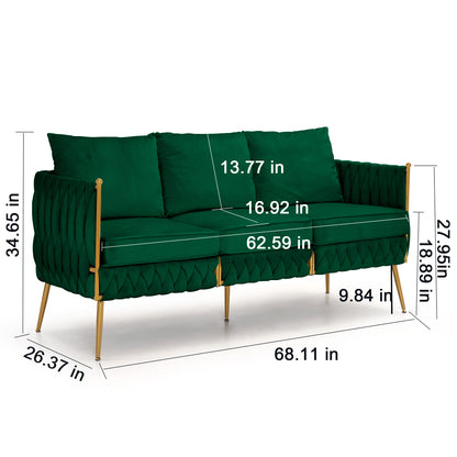 Denny Green Velvet 2 Piece Sofa and Love Seat