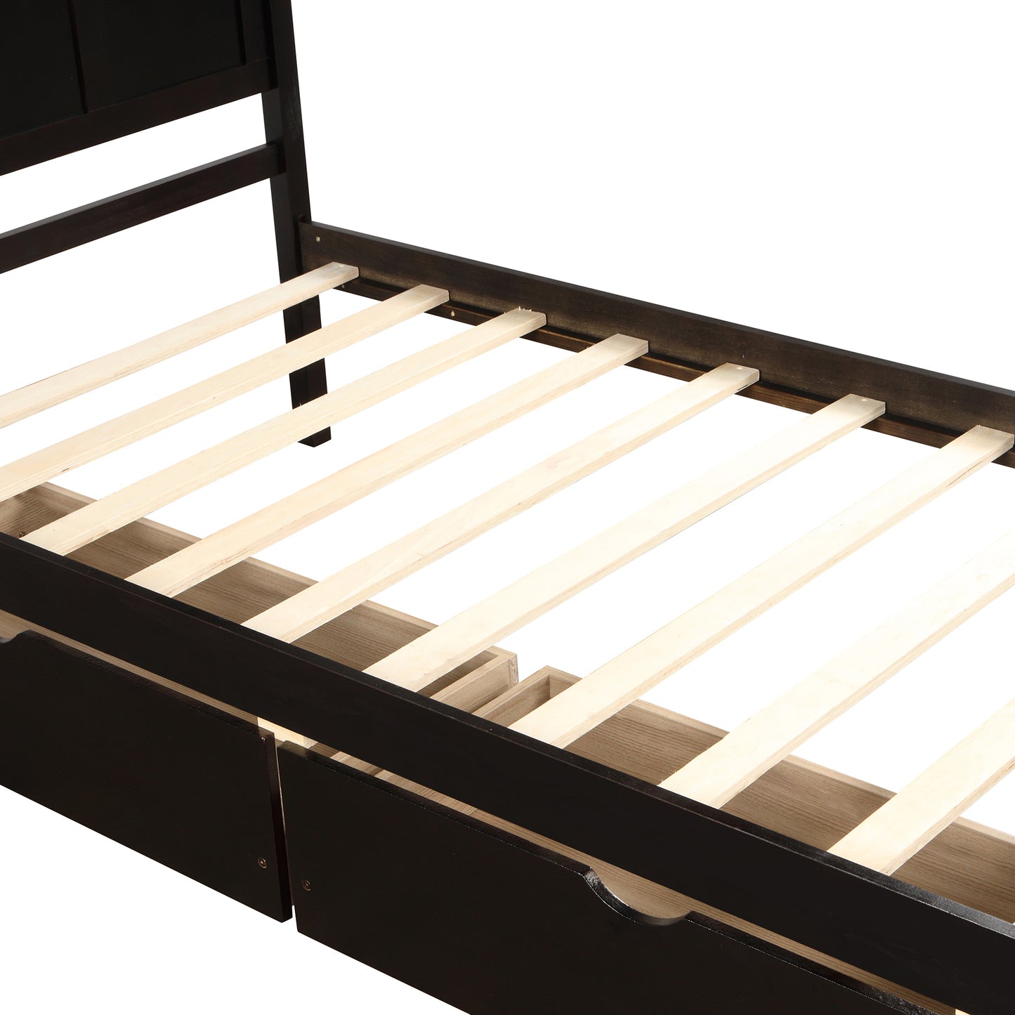 Espresso Twin Platform Storage Bed