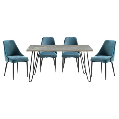 Melbourne Blue 5 Piece Dining Table Set