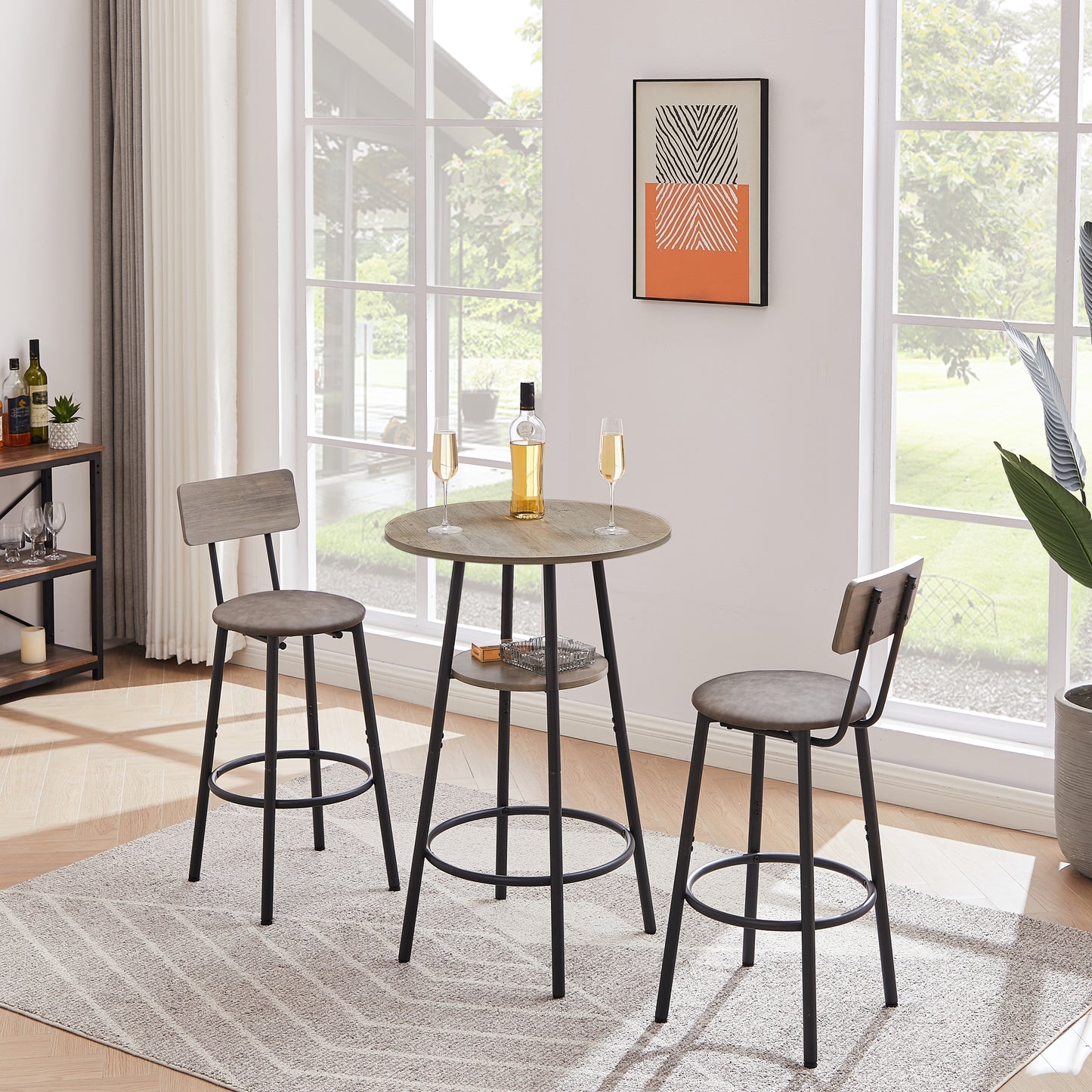 Charles Counter Height 3 Piece Dining Set