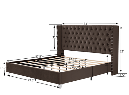 Caine King Bed (brown)