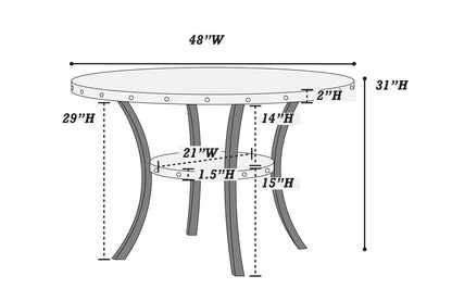 Kara 5-Piece Dining Table