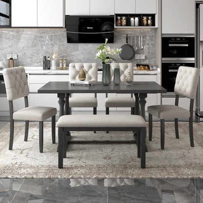 Mela 6-Piece Dining Table (gray)