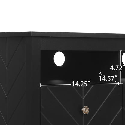 V 3 drawer TV Stand (black)