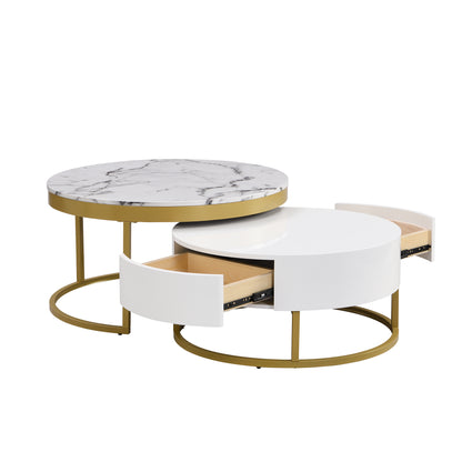 Golden Nesting Coffee Table