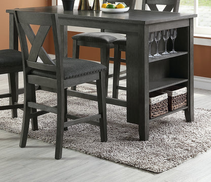 Modern Contemporary Gray 5-Piece Counter Height Dining Table