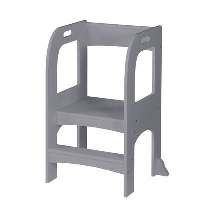 Child Standing Tower, Step Stools for Kids (gray)