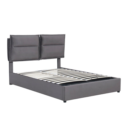 Puff Storage Queen Bed (gray)