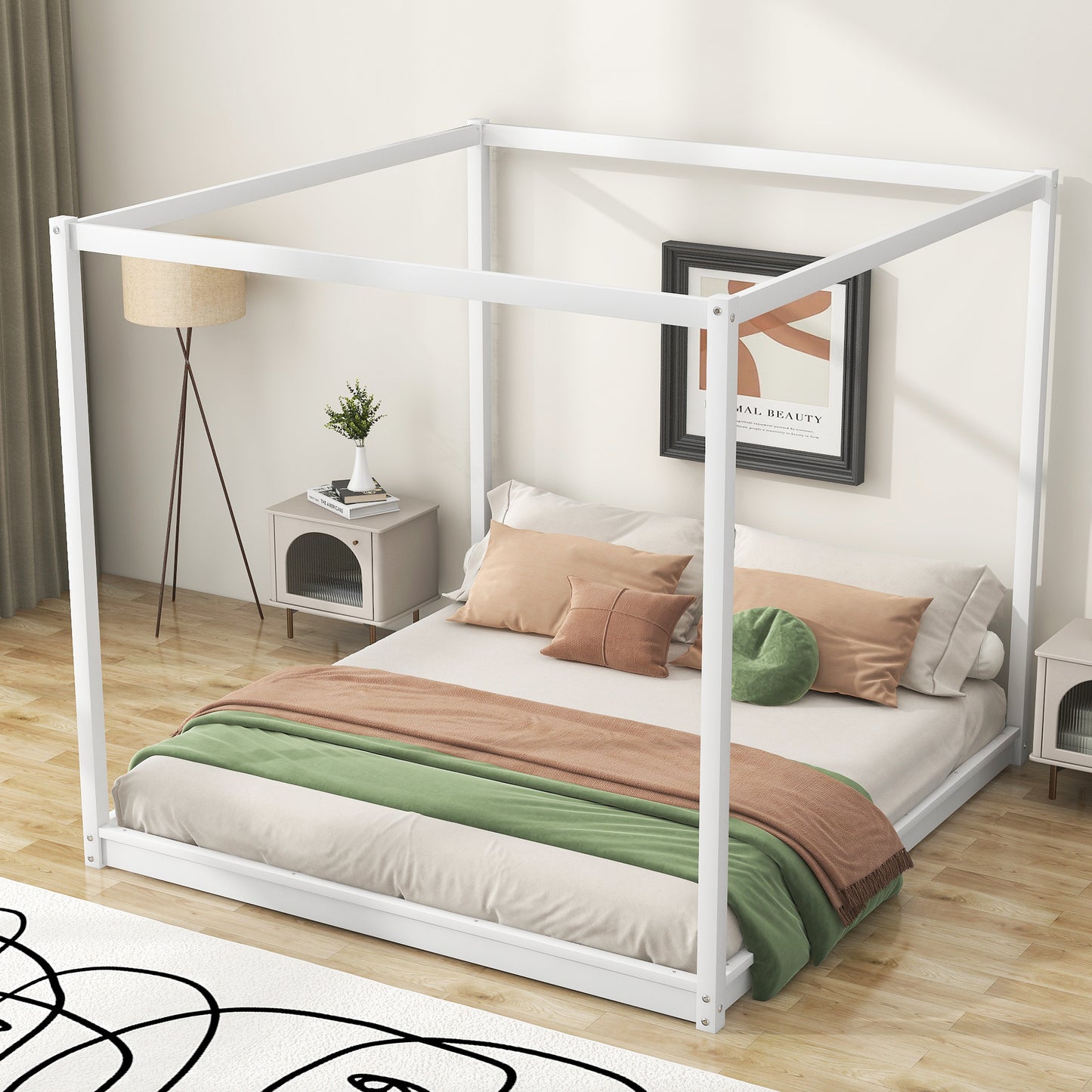 Brigitta King Bed (white)