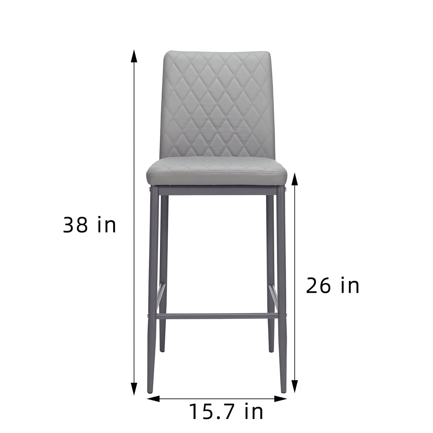 Diamond Back Light Gray Bar Stool (set of 2)