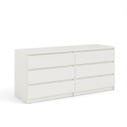 6 Drawer Double Dresser (white)