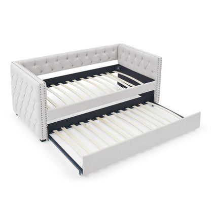 Fluff Beige Daybed with Trundle (twin/twin)