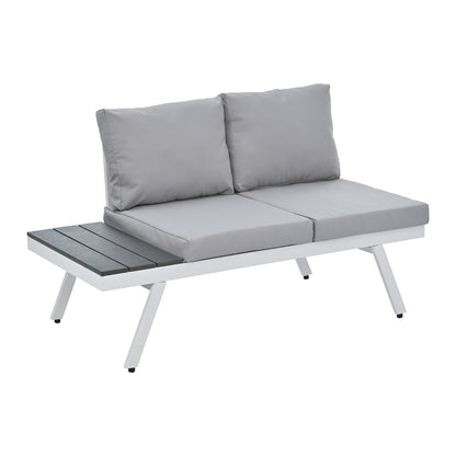 Industrial 5-Piece Aluminum Outdoor Seating Set (gray)