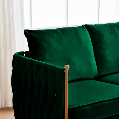 Denny Green Velvet 2 Piece Sofa and Love Seat