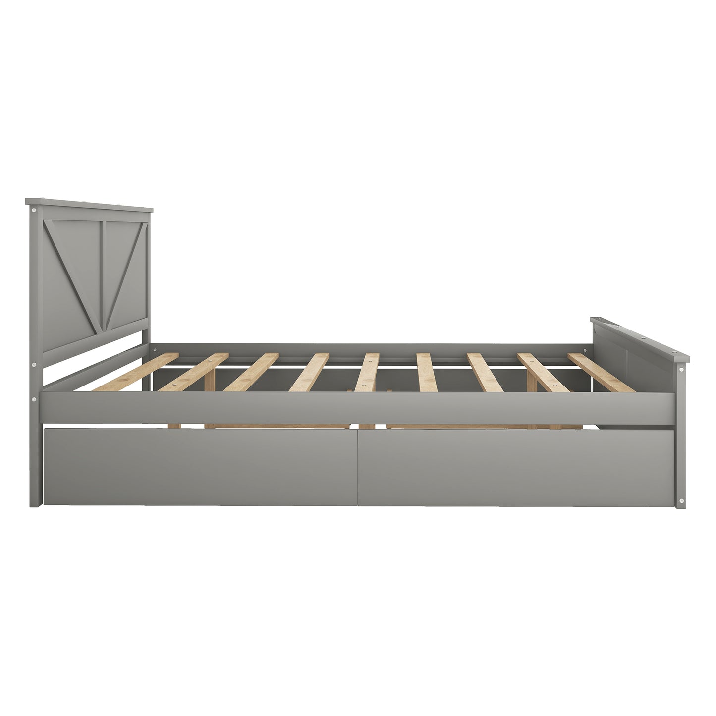 Farm Storage King Bed (gray)