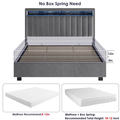 Luxury Storage Full Bed (gray)