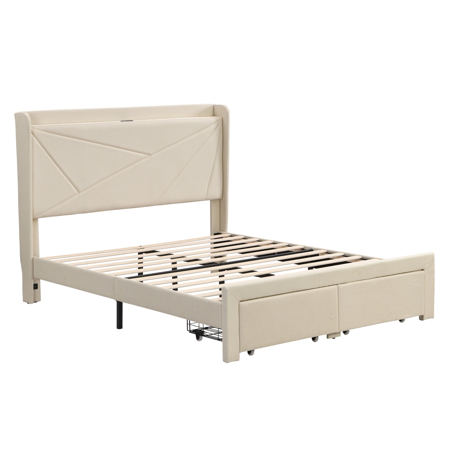 Noah Full Bed (beige)