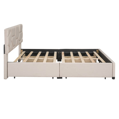 Maia Queen Bed (beige)