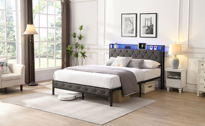 Damien Full Bed (dark gray)