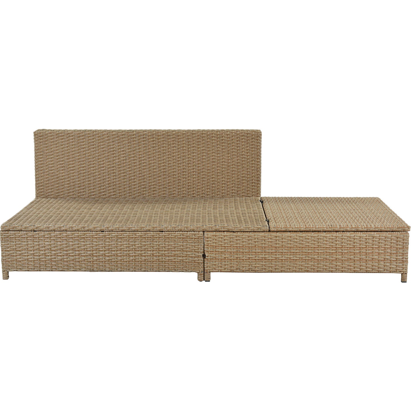 3-Piece Beige Rattan Sofa Set