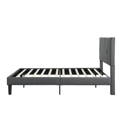 Zag Queen Bed (gray)