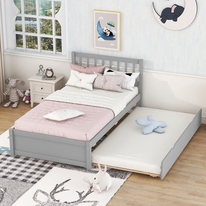 Sophie White Twin Platform Bed with Trundle