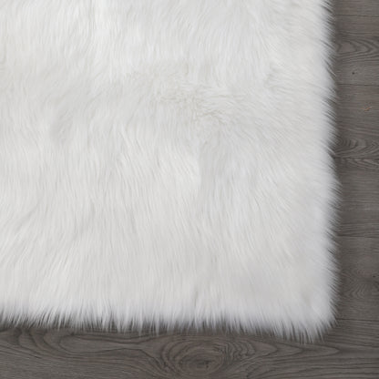 Ultra Soft Fluffy Faux Fur Area Rug 7X5