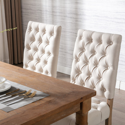 Buttoned Cream Dining Chair (set of 2)