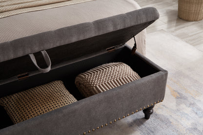 Roman Bench with Storage (grey)