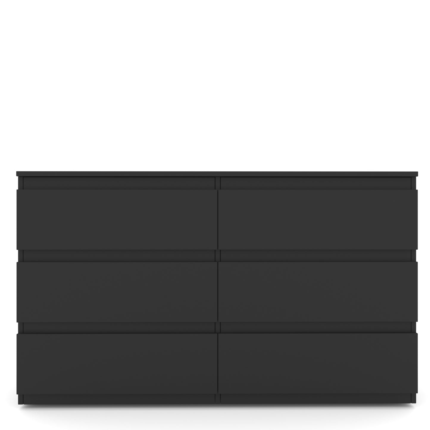 6 Drawer Double Dresser (black)