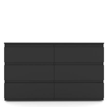 6 Drawer Double Dresser (black)