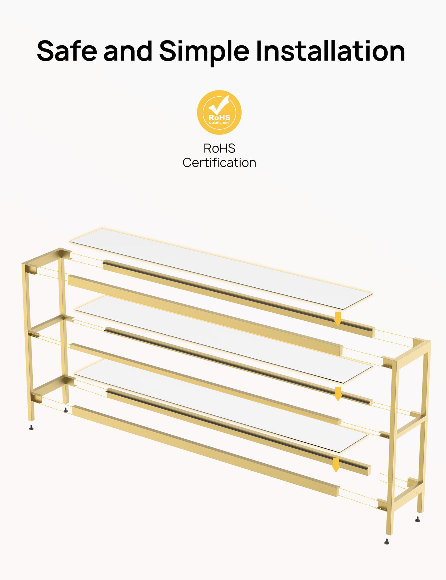 Glass Console Table (gold)