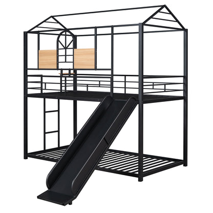 Twin Over Twin Metal Housebed Bunk Bed