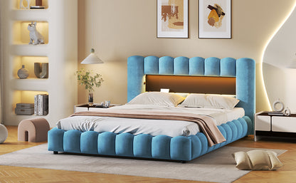 Tululla Queen Bed (light blue)