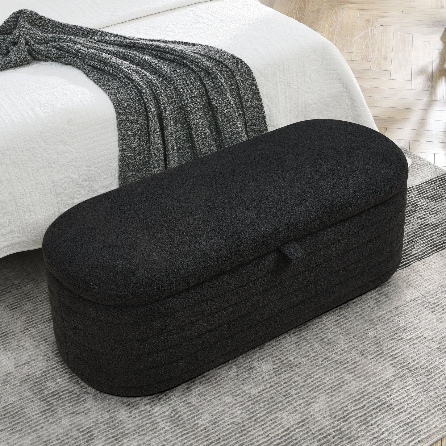 Alfie Storage Bench (teddy black)