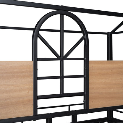 Twin Over Twin Metal Housebed Bunk Bed