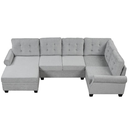 Buckingham Sectional Linen Sofa