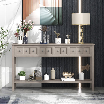 Timea Console Table (gray wash)