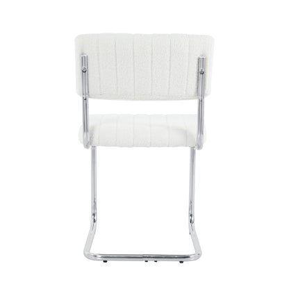 Modern Luxury Dining Chair Set of 2 (white/gray)