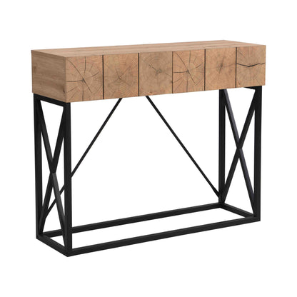 43" Natural Wood Console Table